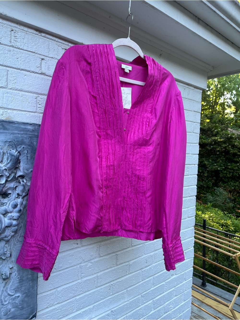 J. Jill 100% Silk pink Blouse - Picture 7 of 14